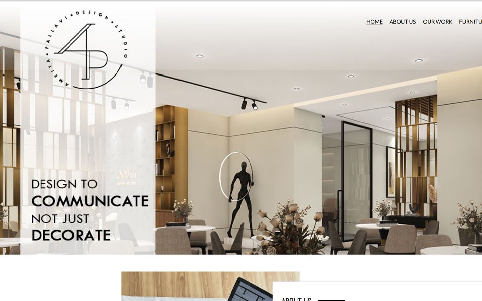 Amrita Pallavi Design Studio website